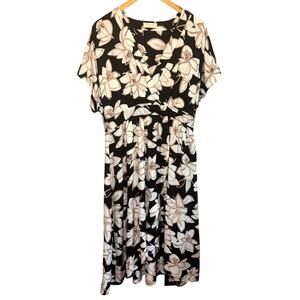 Momoni Varese Floral Silk Midi Dress - size 46 (US 8)